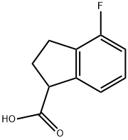 1H-Indene-1-carboxylic acid, 4-fluoro-2,3-dihydro- Struktur