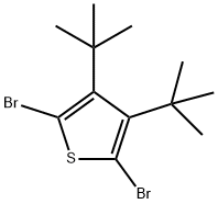 Thiophene, 2,5-dibromo-3,4-bis(1,1-dimethylethyl)- Struktur