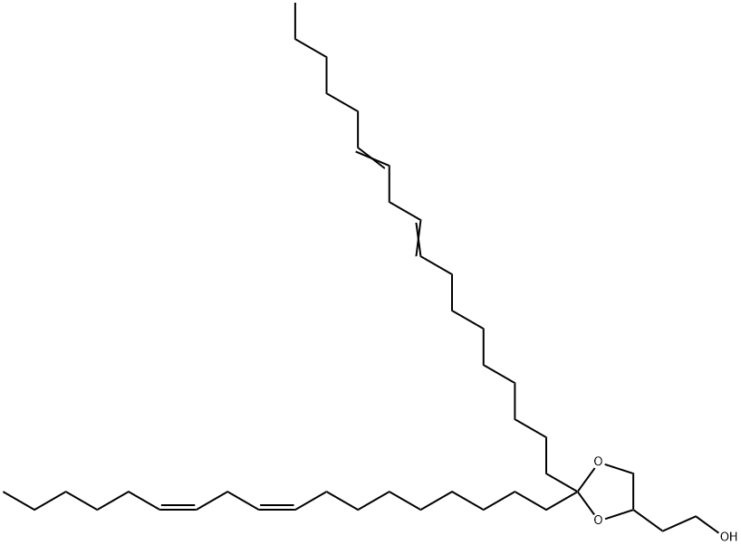 1,3-Dioxolane-4-ethanol, 2,2-di-(9Z,12Z)-9,12-octadecadien-1-yl- Struktur