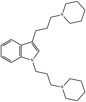 1H-Indole, 1,3-bis[3-(1-piperidinyl)propyl]- Struktur