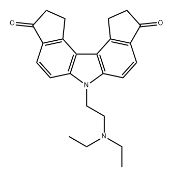 1H-Dicyclopenta[c,g]carbazole-3,9(2H,6H)-dione, 6-[2-(diethylamino)ethyl]-10,11-dihydro- Struktur