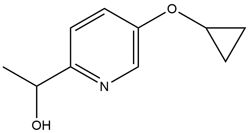 2-Pyridinemethanol, 5-(cyclopropyloxy)-α-methyl- Struktur