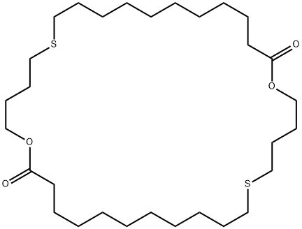 1,18-Dioxa-6,23-dithiacyclotetratriacontane-17,34-dione Struktur