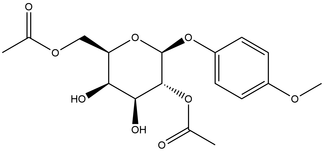 4-Methoxyphenyl 2,6-di-O-acetyl-β-D-galactopyranoside Struktur