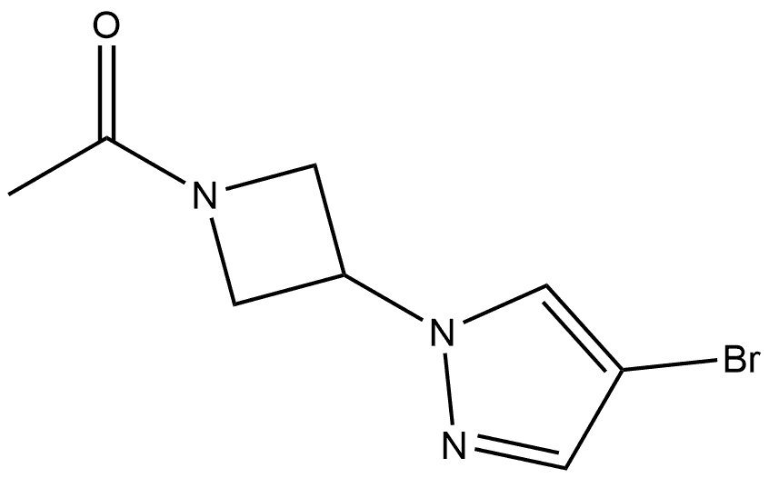 1-(3-(4-bromo-1H-pyrazol-1-yl)azetidin-1-yl)ethan-1-one Struktur