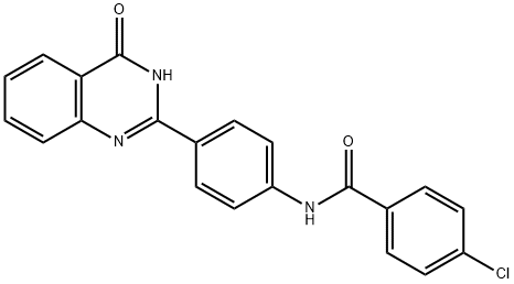 Benzamide, 4-chloro-N-[4-(3,4-dihydro-4-oxo-2-quinazolinyl)phenyl]- Struktur