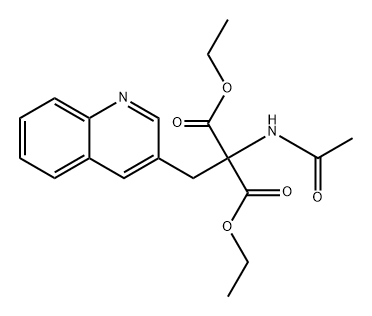 Propanedioic acid, 2-(acetylamino)-2-(3-quinolinylmethyl)-, 1,3-diethyl ester