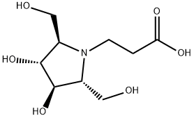 (2R,3R,4R,5R)-3,4-Dihydroxy-2,5-bis(hydroxymethyl)-1-pyrrolidinepropanoic acid Struktur