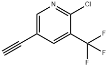 Pyridine, 2-chloro-5-ethynyl-3-(trifluoromethyl)- Struktur