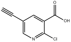 3-Pyridinecarboxylic acid, 2-chloro-5-ethynyl- Struktur