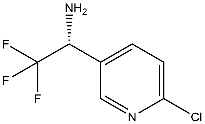 3-Pyridinemethanamine, 6-chloro-α-(trifluoromethyl)-, (αR)- Struktur