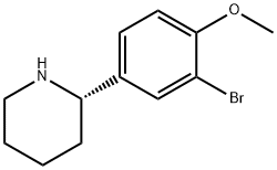 (2S)-2-(3-bromo-4-methoxyphenyl)piperidine Struktur