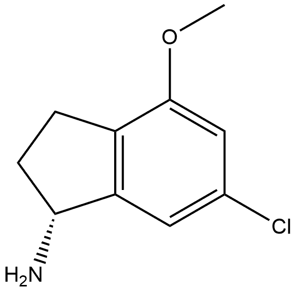 (R)-6-chloro-4-methoxy-2,3-dihydro-1H-inden-1-amine Struktur