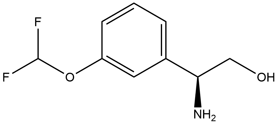 Benzeneethanol, β-amino-3-(difluoromethoxy)-, (βS)- Struktur