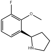 (2R)-2-(3-fluoro-2-methoxyphenyl)pyrrolidine Struktur