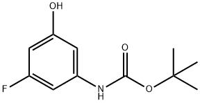 Carbamic acid, N-(3-fluoro-5-hydroxyphenyl)-, 1,1-dimethylethyl ester Struktur