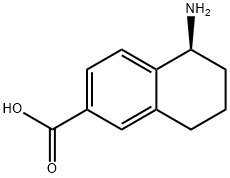 2-Naphthalenecarboxylic acid, 5-amino-5,6,7,8-tetrahydro-, (5S)- Struktur