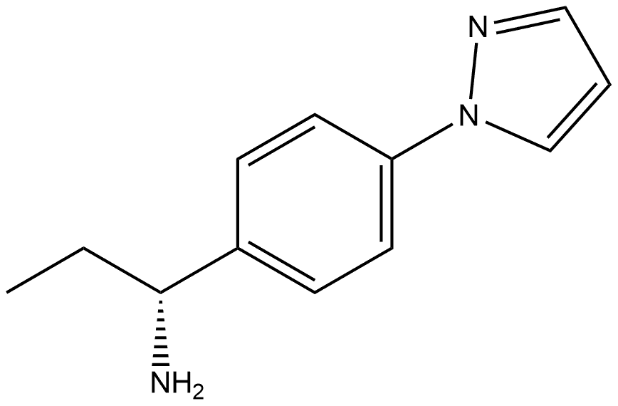 (R)-1-(4-(1H-pyrazol-1-yl)phenyl)propan-1-amine Struktur