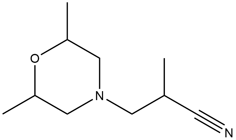 4-Morpholinepropanenitrile, α,2,6-trimethyl Struktur