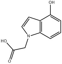 2-(4-hydroxy-1H-indol-1-yl)acetic acid Struktur