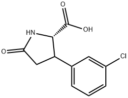 Proline, 3-(3-chlorophenyl)-5-oxo- Struktur