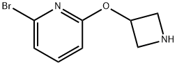 Pyridine, 2-(3-azetidinyloxy)-6-bromo- Struktur