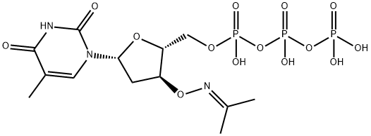 3'-O-[(Propan-2-ylidene)amino]-thymidine 5'-triphosphate Struktur