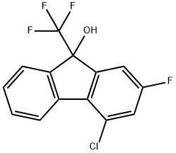 4-chloro-2-fluro-9-(trifluoromethyl)-9H-fluoren-9-ol Struktur