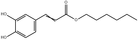 2-Propenoic acid, 3-(3,4-dihydroxyphenyl)-, hexyl ester Struktur