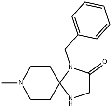 1-ベンジル-8-メチル-1,4,8-トリアザスピロ[4.5]デカン-2-オン 化學(xué)構(gòu)造式