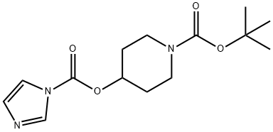 1-Piperidinecarboxylic acid, 4-[(1H-imidazol-1-ylcarbonyl)oxy]-, 1,1-dimethylethyl ester Struktur