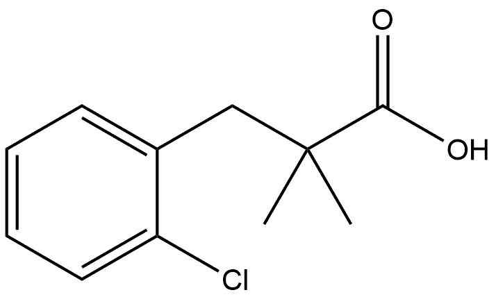 Benzenepropanoic acid, 2-chloro-α,α-dimethyl- Structure