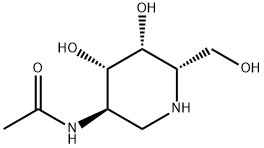 N-[(3R,4S,5R,6S)-4,5-Dihydroxy-6-(hydroxymethyl)-3-piperidinyl]-acetamide Struktur