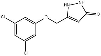 5-(3,5-dichlorophenoxymethyl)-2,3-dihydro-1H-pyrazol-3-one Struktur