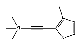 Thiophene, 3-methyl-2-[2-(trimethylsilyl)ethynyl]- Struktur