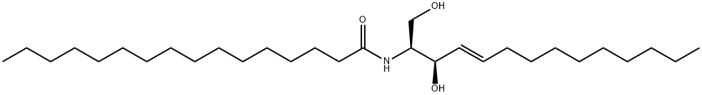 Hexadecanamide, N-[(1S,2R,3E)-2-hydroxy-1-(hydroxymethyl)-3-tridecen-1-yl]- Struktur