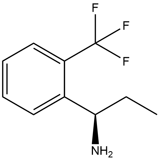 (1R)-1-[2-(trifluoromethyl)phenyl]propan-1-amine Struktur