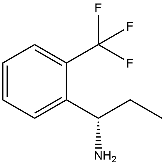 (1S)-1-[2-(trifluoromethyl)phenyl]propan-1-amine Struktur