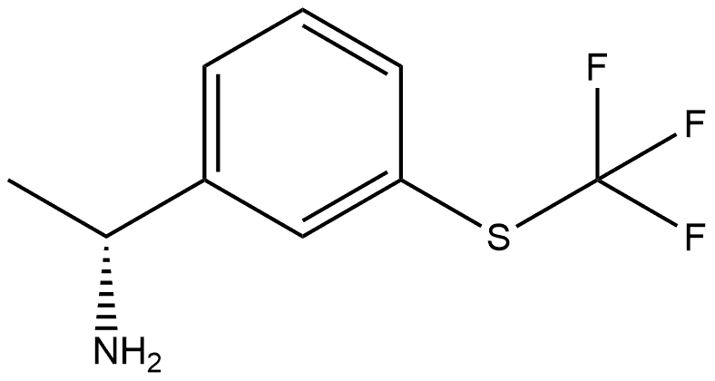 Benzenemethanamine, α-methyl-3-[(trifluoromethyl)thio]-, (αR)- Struktur