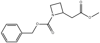 2-Azetidineacetic acid, 1-[(phenylmethoxy)carbonyl]-, methyl ester Struktur