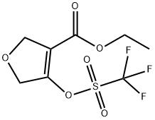 3-Furancarboxylic acid, 2,5-dihydro-4-[[(trifluoromethyl)sulfonyl]oxy]-, ethyl ester Struktur