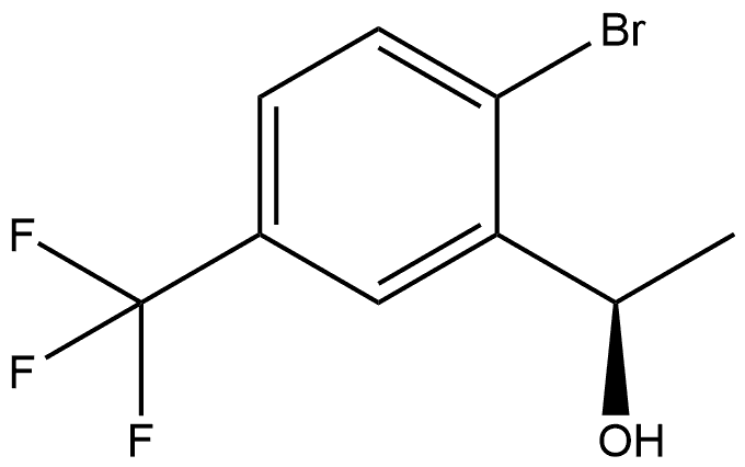 Benzenemethanol, 2-bromo-α-methyl-5-(trifluoromethyl)-, (αR)- Struktur