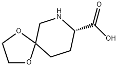 1,4-Dioxa-7-azaspiro[4.5]decane-8-carboxylic acid, (8S)- Struktur