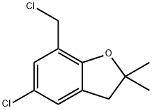 Benzofuran, 5-chloro-7-(chloromethyl)-2,3-dihydro-2,2-dimethyl- Struktur