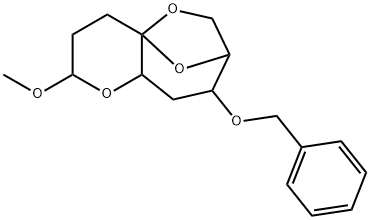 6H-4a,7-Epoxy-2H-pyrano3,2-boxepin, hexahydro-2-methoxy-8-(phenylmethoxy)- Struktur