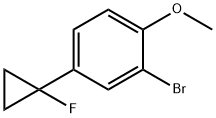 Benzene, 2-bromo-4-(1-fluorocyclopropyl)-1-methoxy- Struktur