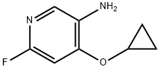 3-Pyridinamine, 4-(cyclopropyloxy)-6-fluoro- Struktur