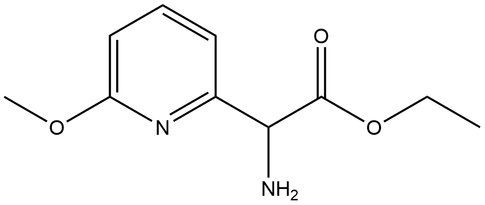 2-Pyridineacetic acid, α-amino-6-methoxy-, ethyl ester Struktur