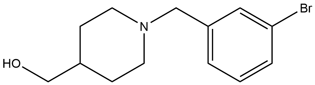 (1-[(3-bromophenyl)methyl]piperidin-4-yl)methanol Struktur