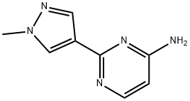 4-Pyrimidinamine, 2-(1-methyl-1H-pyrazol-4-yl)- Struktur